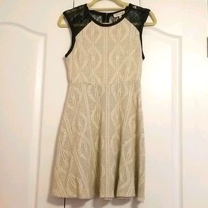 Monteau Los Angeles Pattern Lace Fit & Flare Dress